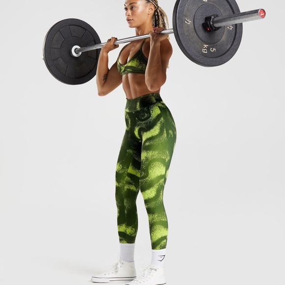 🆕In Bag GYMSHARK Acid Green Leggings, Size Small - Picture 1 of 10